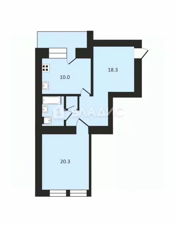 1-к кв. Владимирская область, Владимир ул. Нижняя Дуброва, 34 (53.8 м) - Фото 0