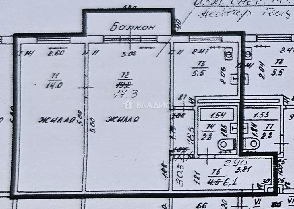 2-к кв. Калининградская область, Калининград ул. 1812 года, 77 (46.0 ... - Фото 2