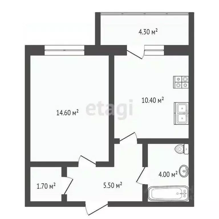 1-к кв. Забайкальский край, Чита ул. Курнатовского, 70 (40.3 м) - Фото 1