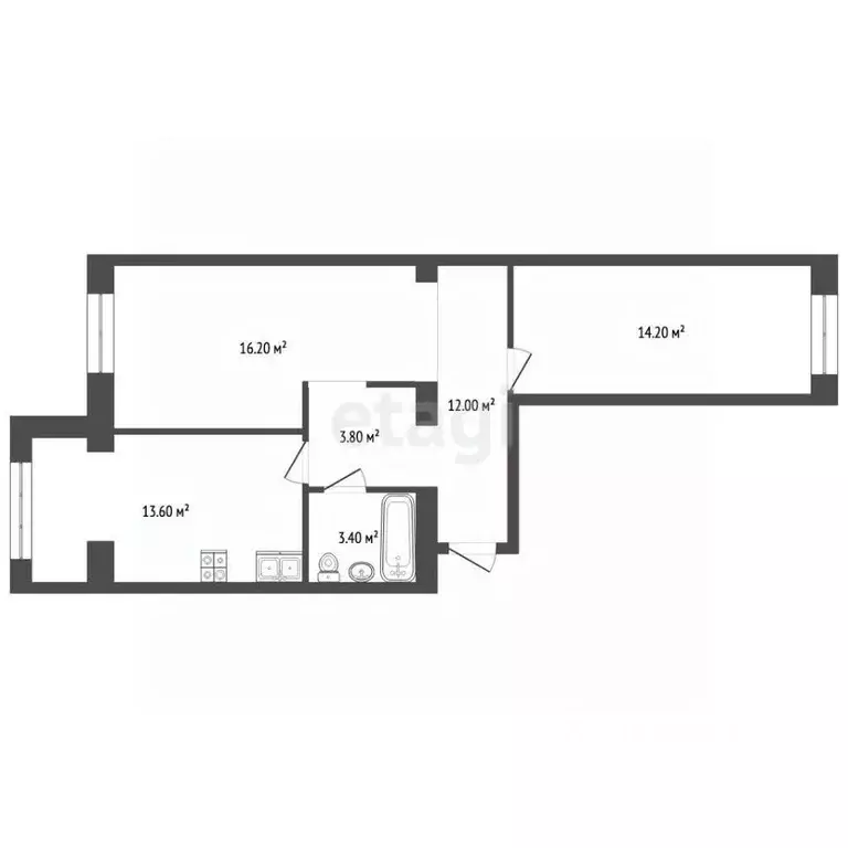 2-к кв. Ростовская область, Аксайский район, Щепкинское с/пос, пос. ... - Фото 1