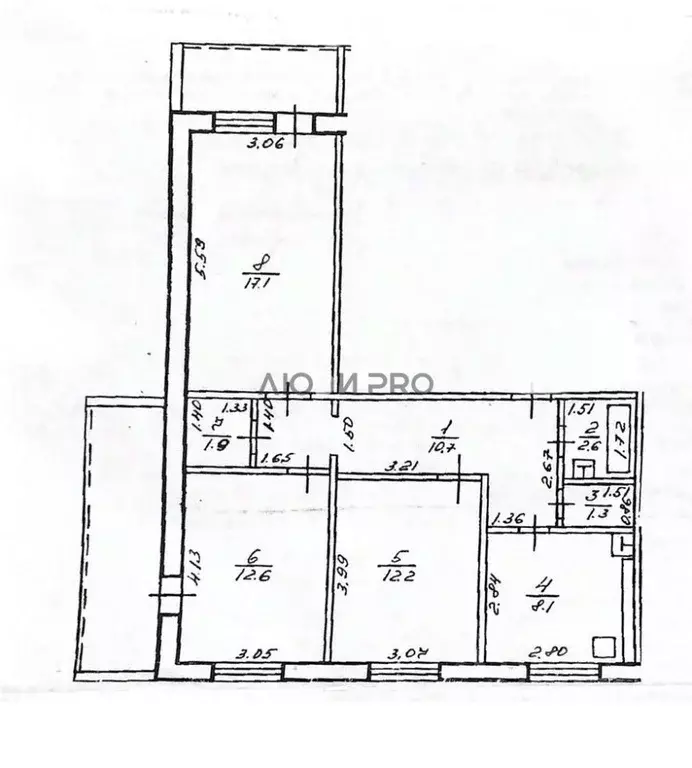 3-к кв. Башкортостан, Уфа ул. Юрия Гагарина, 72/1 (76.5 м) - Фото 2