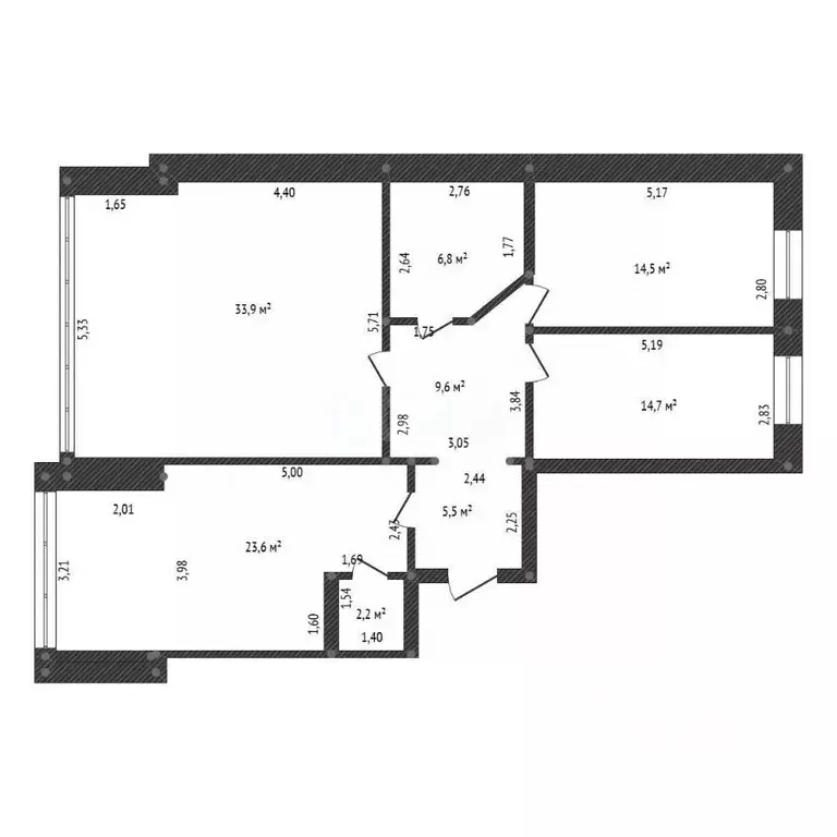 3-к кв. Башкортостан, Уфа ул. Генерала Горбатова, 11/1 (110.0 м) - Фото 2