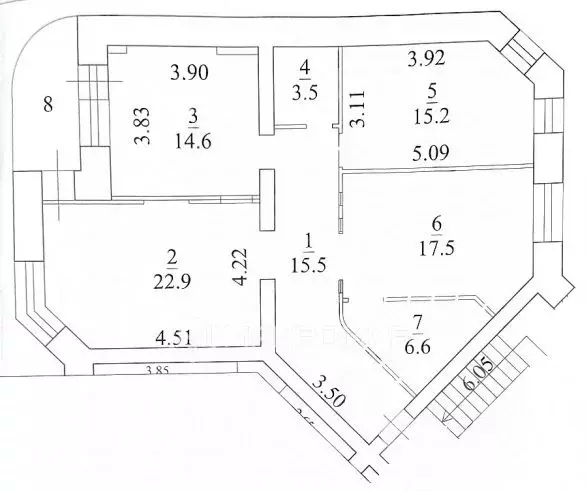 3-к кв. Архангельская область, Архангельск ул. Валявкина, 13 (96.0 м) - Фото 1