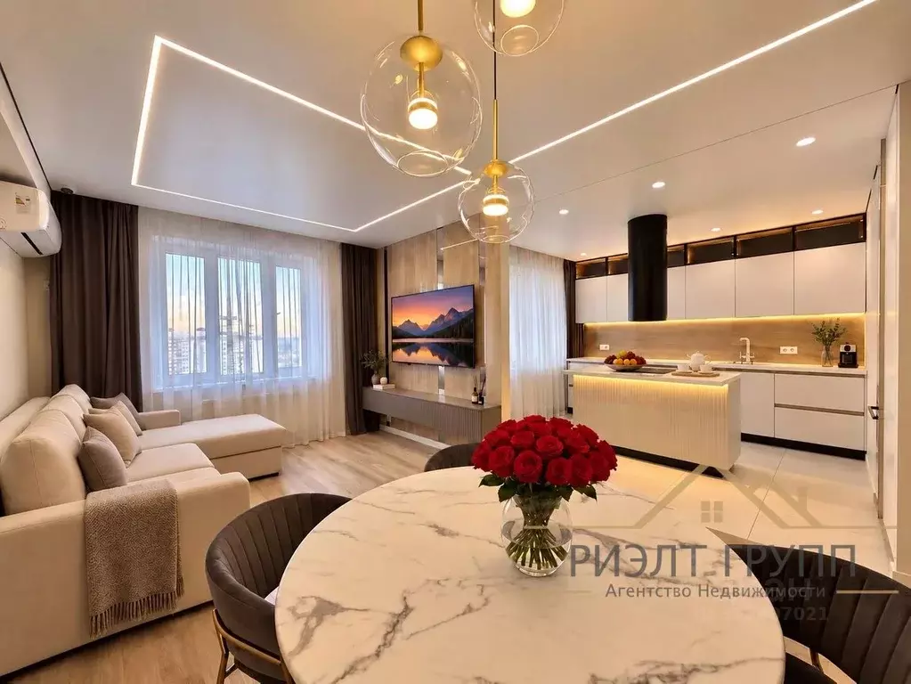 3-к кв. Татарстан, Казань ул. Аделя Кутуя, 110Дк2 (86.2 м) - Фото 1