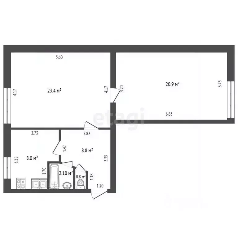 2-к кв. Крым, Феодосия бул. Старшинова, 12 (64.0 м) - Фото 1