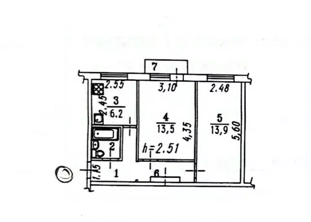 2-к кв. Омская область, Омск Городок Нефтяников мкр, ул. 19-го ... - Фото 2