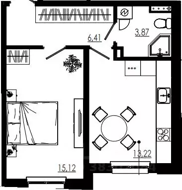 1-к кв. Ленинградская область, Тосненский район, Форносовское ... - Фото 1