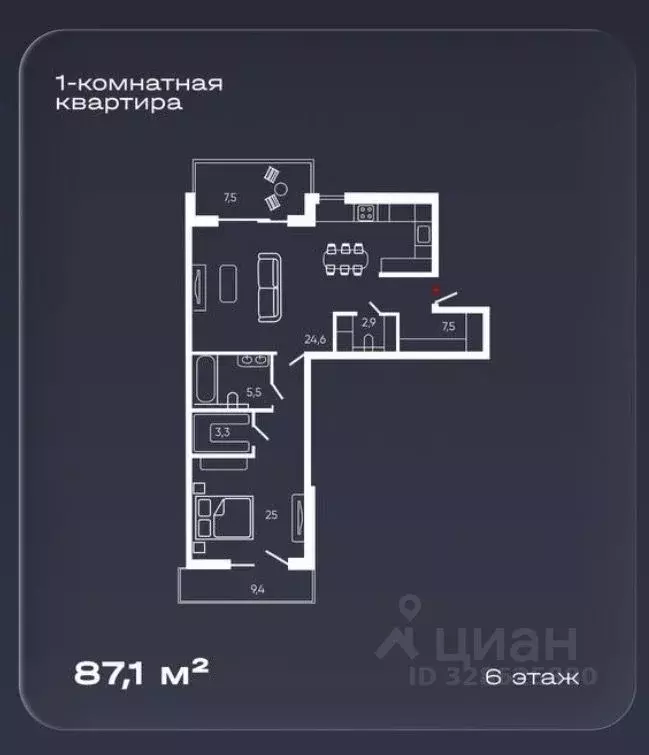 2-к кв. Калининградская область, Калининград ул. Молодой Гвардии, 34 ... - Фото 1
