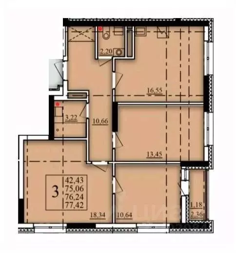 3-к кв. Башкортостан, Уфа Затон-Восточный жилрайон, Паруса жилой ... - Фото 1