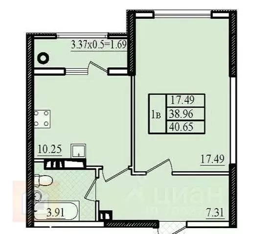 1-к кв. Крым, Евпатория ул. Чапаева, 28Г (40.1 м) - Фото 1