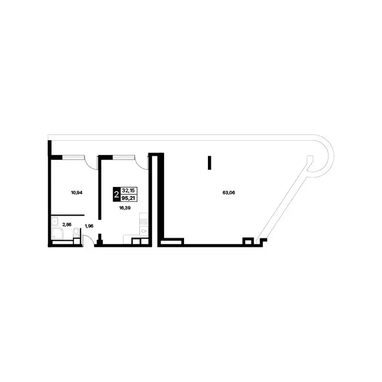2-комнатная квартира: Алушта, Перекопская улица, 4 (94.94 м) - Фото 0