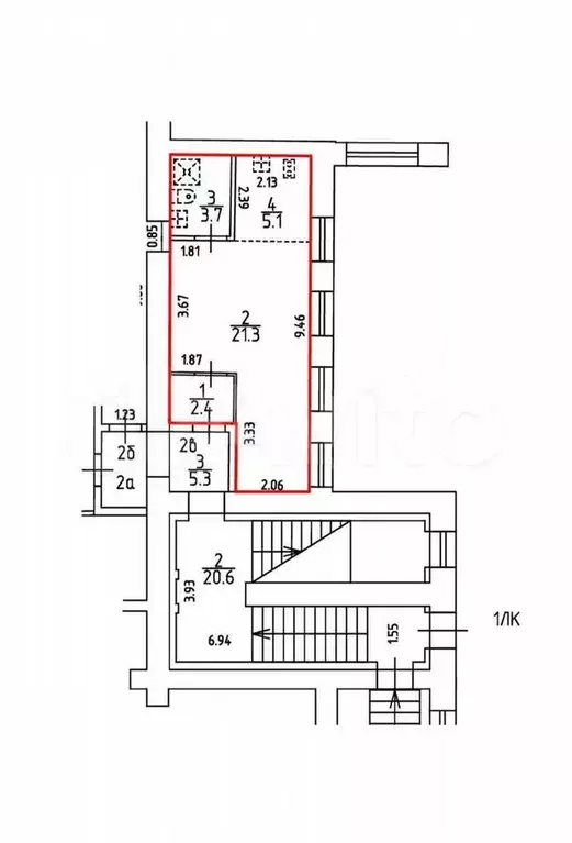 Квартира-студия, 32,5 м, 1/3 эт. - Фото 0