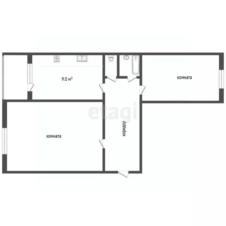 2-к кв. Владимирская область, Муром пос. Механизаторов, 49 (49.2 м) - Фото 2