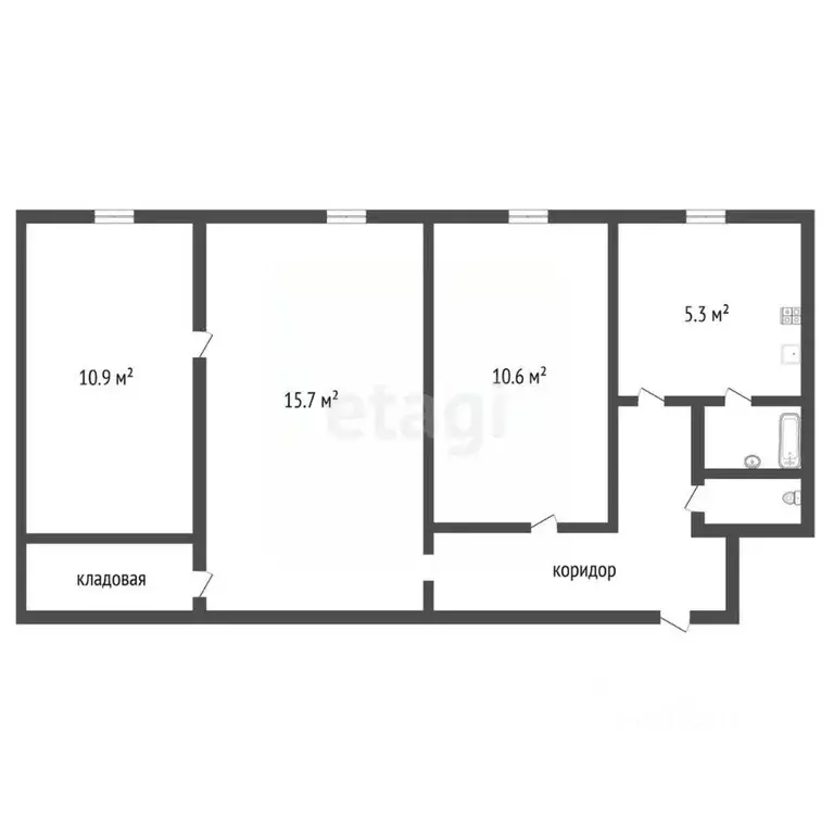 3-к кв. Воронежская область, Воронеж ул. Небольсина, 9 (62.6 м) - Фото 2