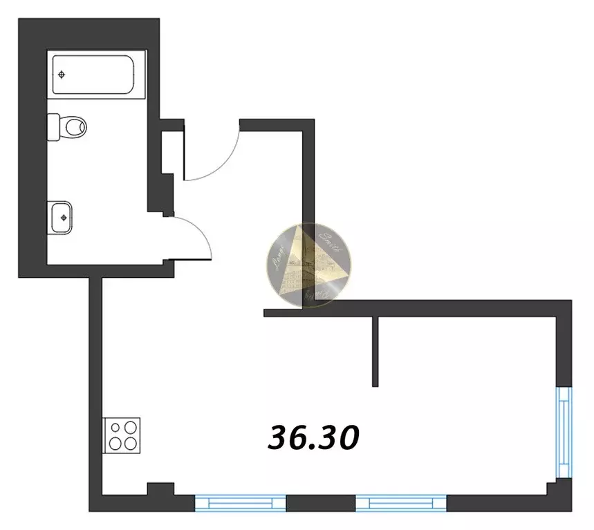 Продаётся 1-к квартира, 36.3 м - Фото 1