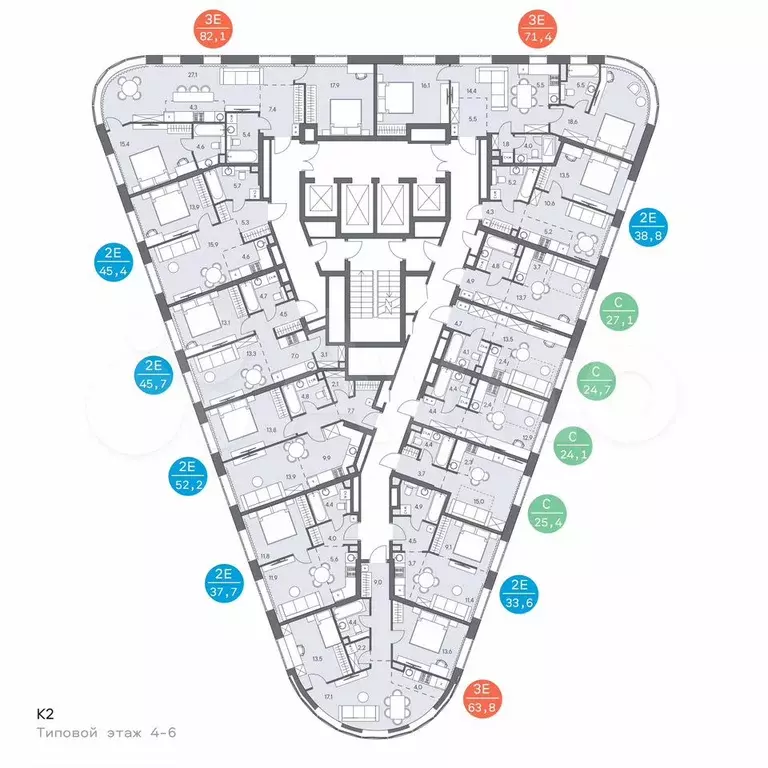 Квартира-студия, 27,1 м, 4/31 эт. - Фото 1