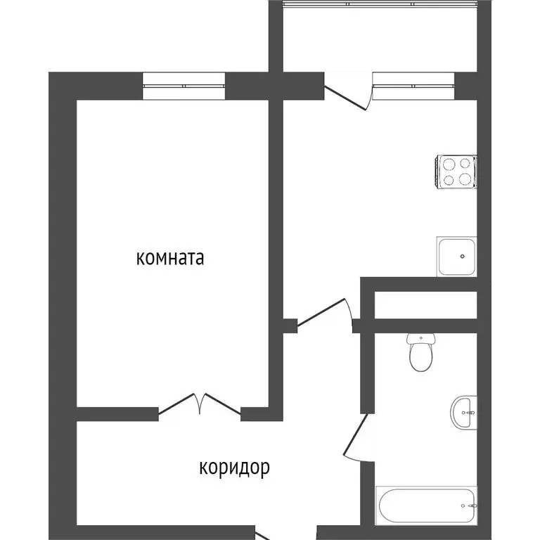 1-комнатная квартира: Тобольск, 9-й микрорайон, 36 (36 м) - Фото 1