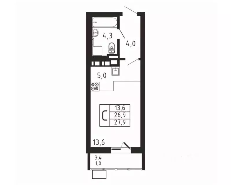 Студия Московская область, Мытищи городской округ, д. Пирогово ... - Фото 1