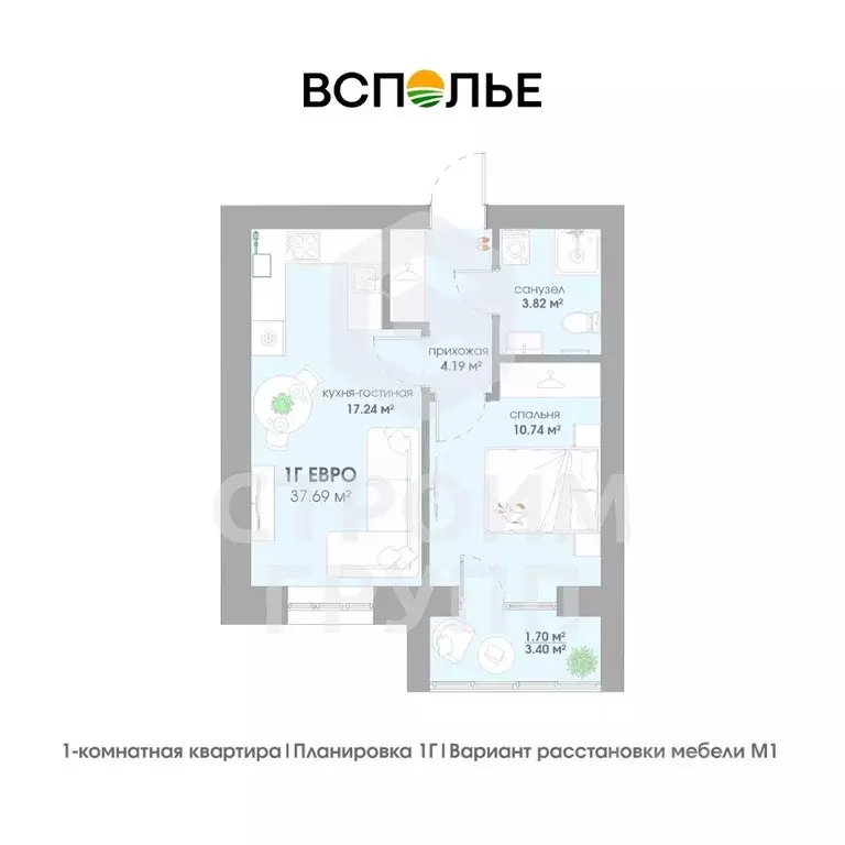 1-к кв. Владимирская область, Суздаль  (37.69 м) - Фото 0