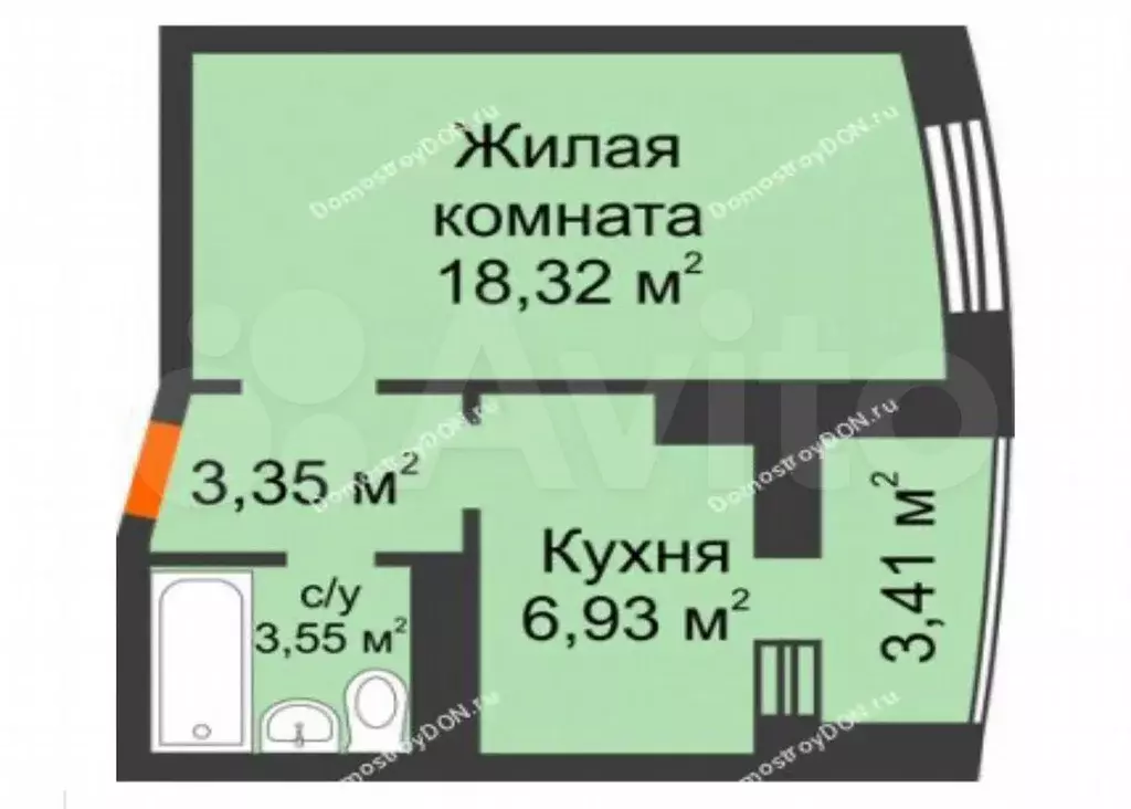 1-к. квартира, 35 м, 19/24 эт. - Фото 0