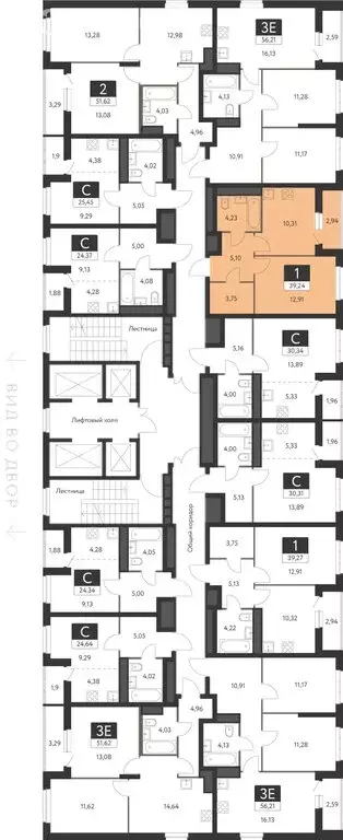 1-комнатная квартира: Екатеринбург, ЖК Спутник-1 (37.77 м) - Фото 2