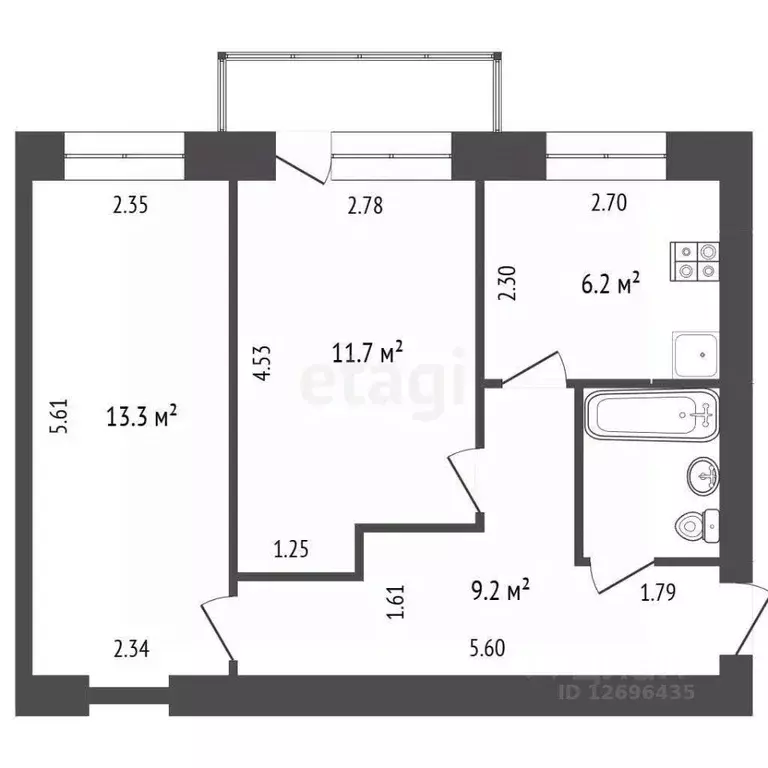 2-к кв. Москва Стрельбищенский пер., 7 (47.0 м) - Фото 2