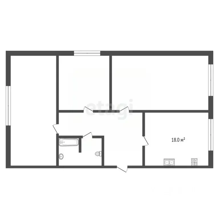 3-к кв. Ставропольский край, Пятигорск ул. Егоршина (82.0 м) - Фото 1