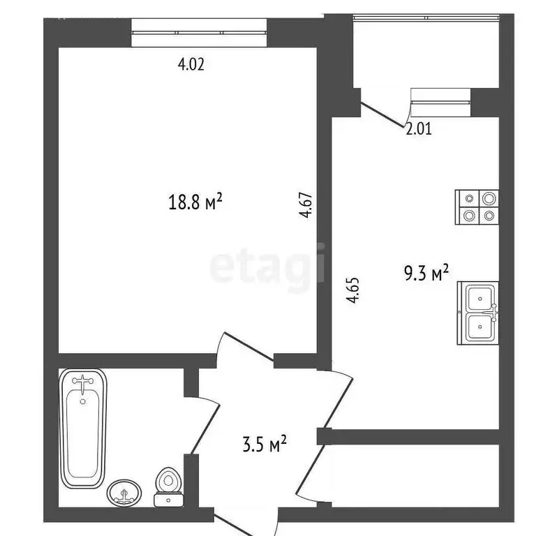 1-комнатная квартира: Вологда, улица Маршала Конева, 31А (37 м) - Фото 0