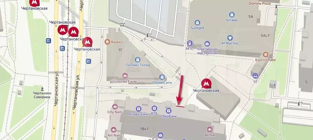 Продажа габ-псн-торговое помещение 289,2 м2 м. Чертановская в юао - Фото 0