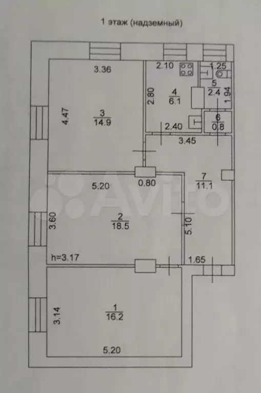 3-к. квартира, 70 м, 1/2 эт. - Фото 0