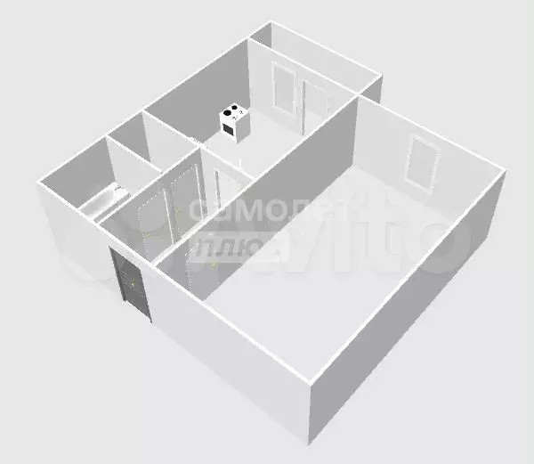 1-к. квартира, 33 м, 6/9 эт. - Фото 1