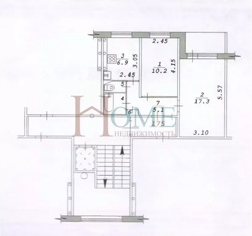 2-к кв. Новосибирская область, Новосибирск ул. Декабристов, 111 (43.0 ... - Фото 1