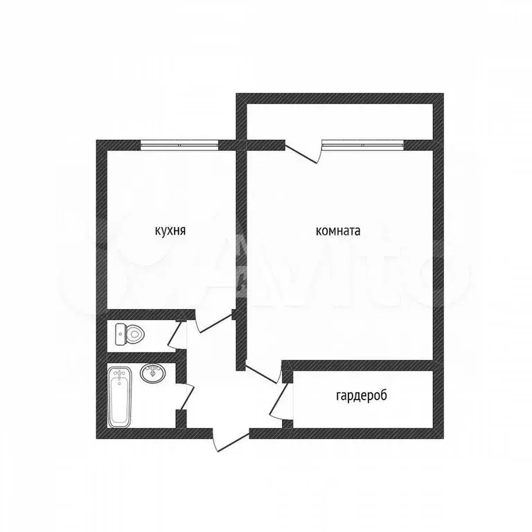 1-к. квартира, 34,1 м, 2/9 эт. - Фото 0