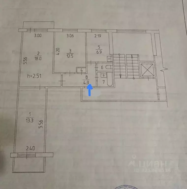 3-к кв. Пермский край, Пермь Петропавловская ул., 87 (59.7 м) - Фото 1