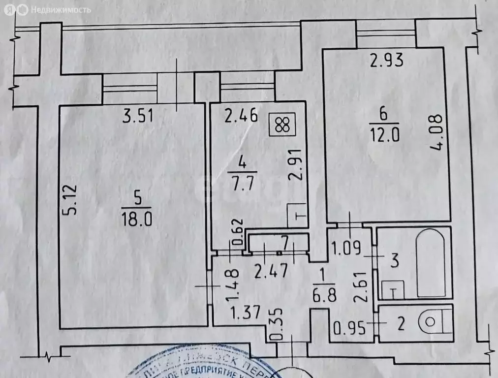2-комнатная квартира: Ижевск, Молодёжная улица, 59 (49.3 м) - Фото 1