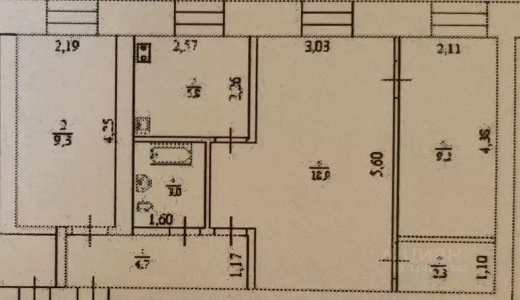 3-к кв. Тыва, Кызыл ул. Титова, 15 (53.0 м) - Фото 0