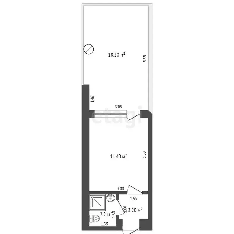 Квартира-студия: Сочи, улица Ленина, 217А (34 м) - Фото 0