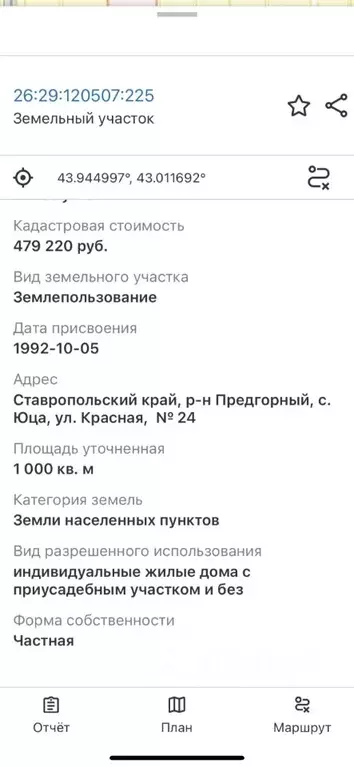 Участок в Ставропольский край, Предгорный муниципальный округ, с. Юца ... - Фото 0