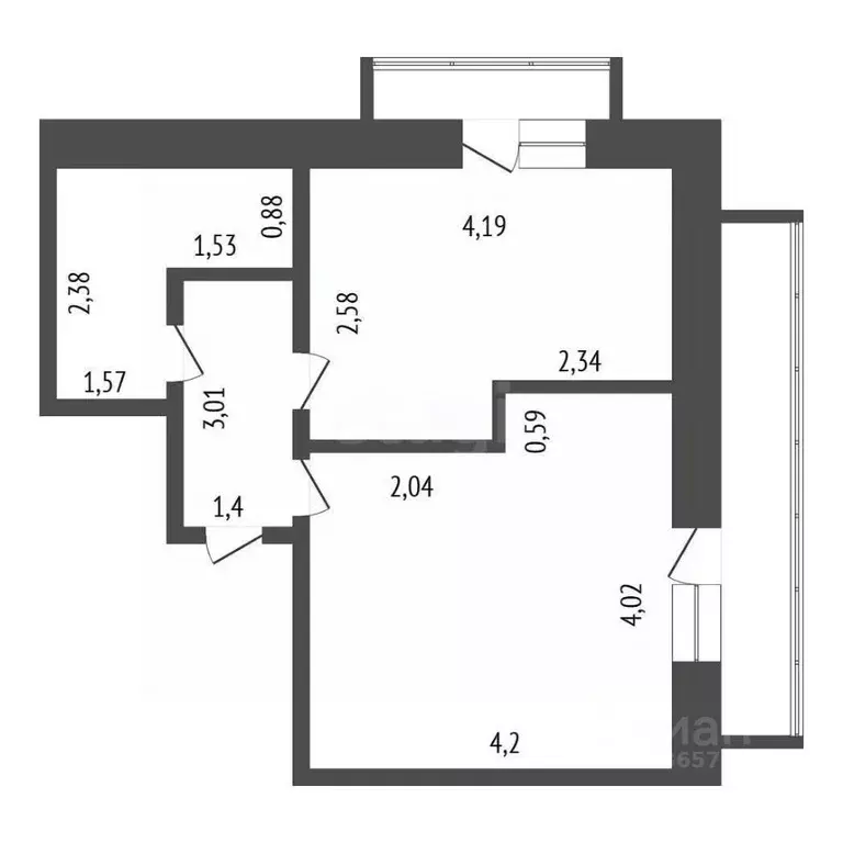 1-к кв. Иркутская область, Шелехов 4-й кв-л, 20 (33.5 м) - Фото 2