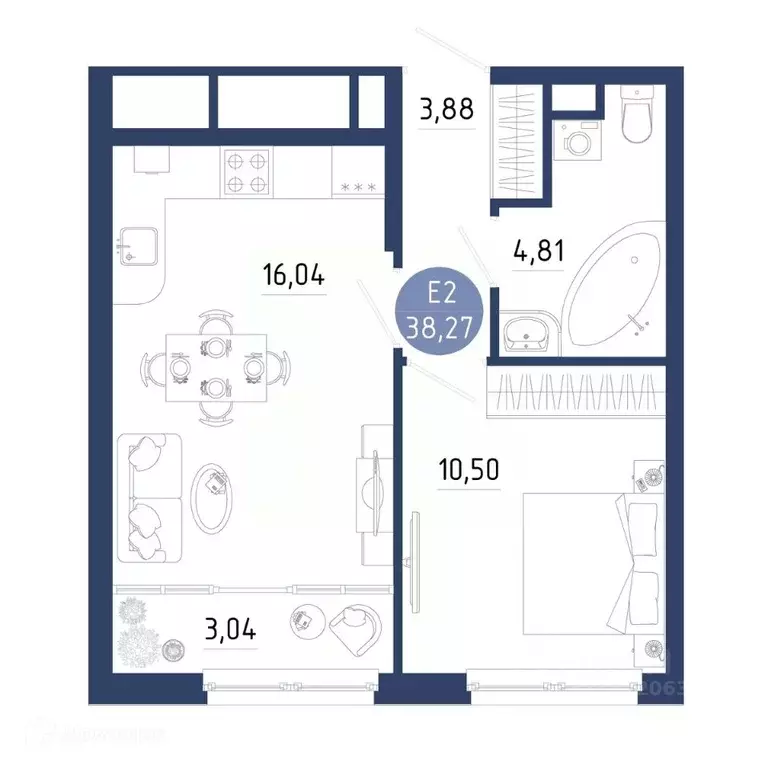 1-к кв. Рязанская область, Рязанский муниципальный округ, с. Дядьково ... - Фото 2