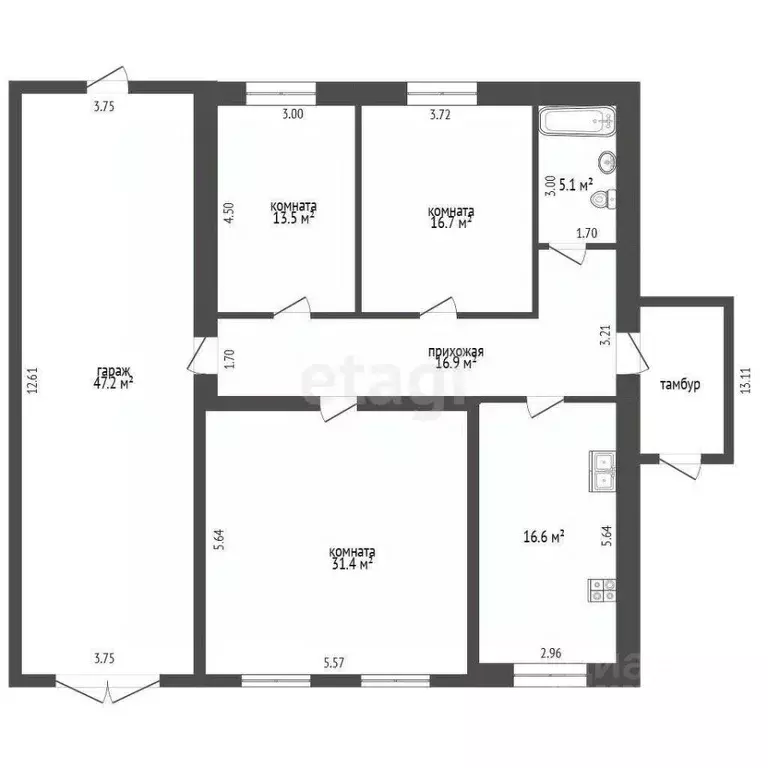 Дом в Нижегородская область, Навашино Трудовая ул., 41 (170 м) - Фото 2