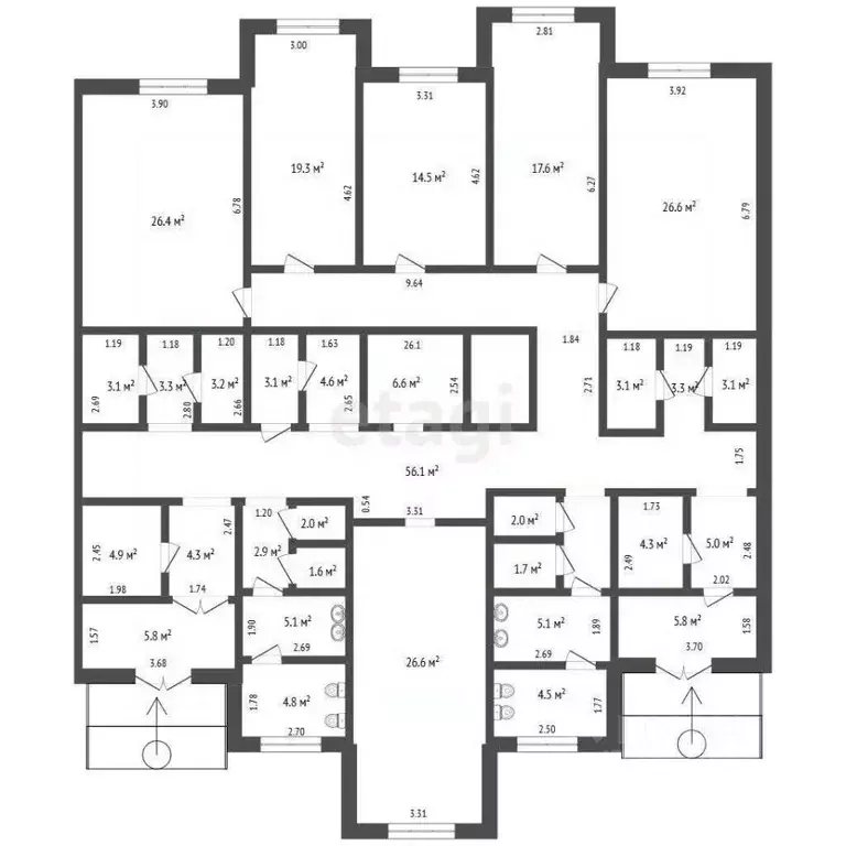 Офис в Ямало-Ненецкий АО, Новый Уренгой Оптимистов мкр, 10/1 (283 м) - Фото 2