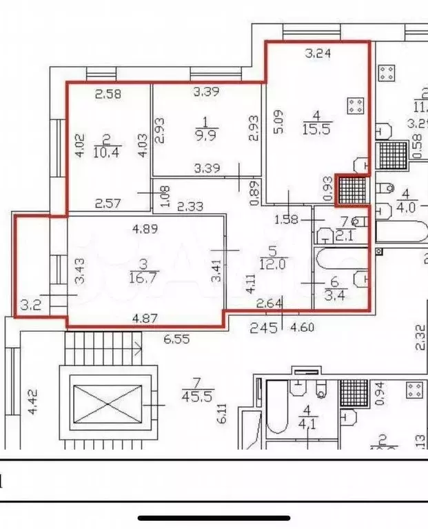3-к. квартира, 70 м, 4/14 эт. - Фото 0