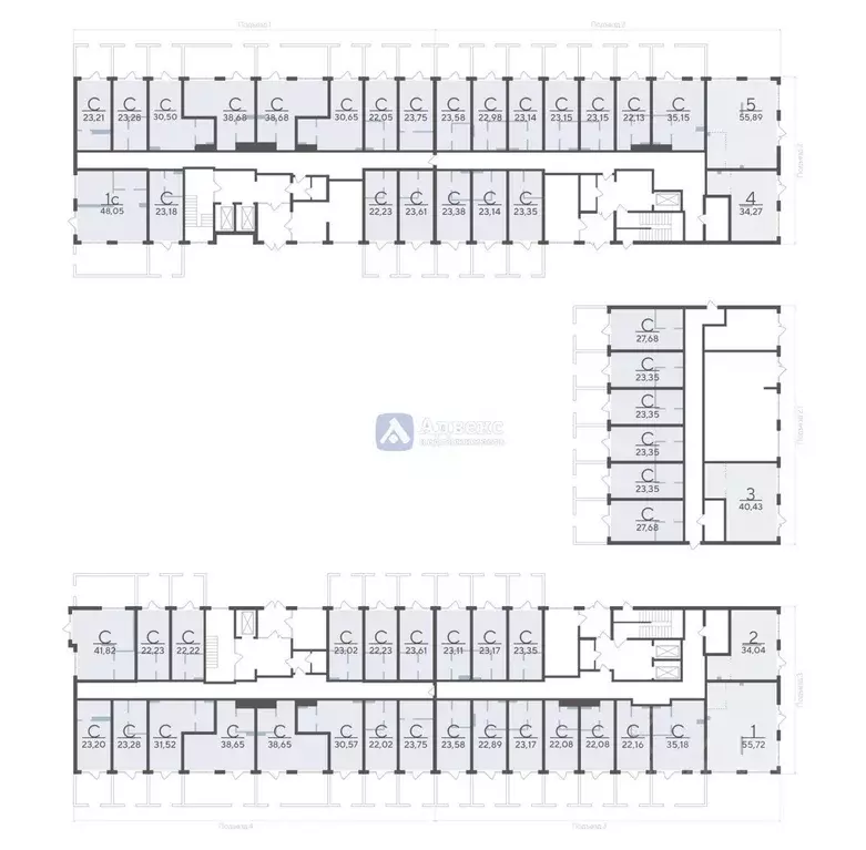 Студия Тюменская область, Тюмень ул. Сергея Корепанова, 34 (30.05 м) - Фото 2