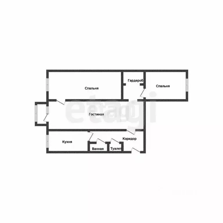 3-к кв. Адыгея, Майкоп Краснооктябрьская ул., 44 (55.5 м) - Фото 2