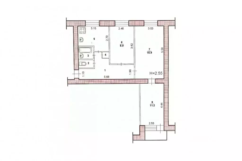 3-к кв. Волгоградская область, Волжский ул. Мира, 17 (58.5 м) - Фото 2