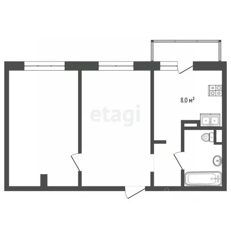 2-к кв. Ярославская область, Ярославль Суздальская ул., 186 (53.7 м) - Фото 2