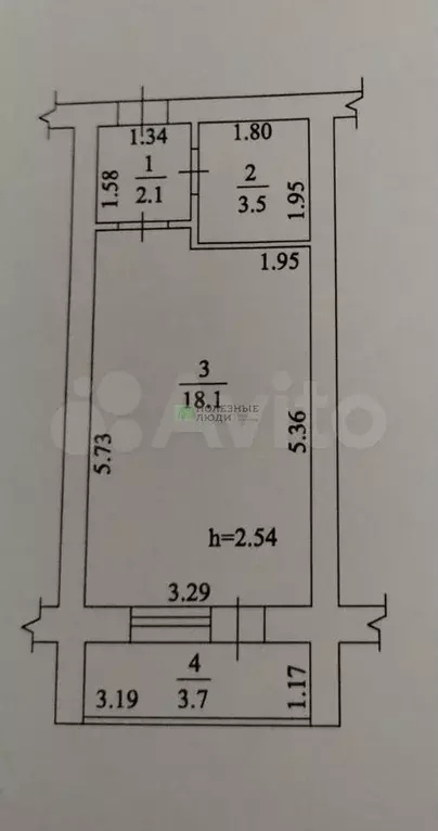 Квартира-студия, 25 м, 1/6 эт. - Фото 0