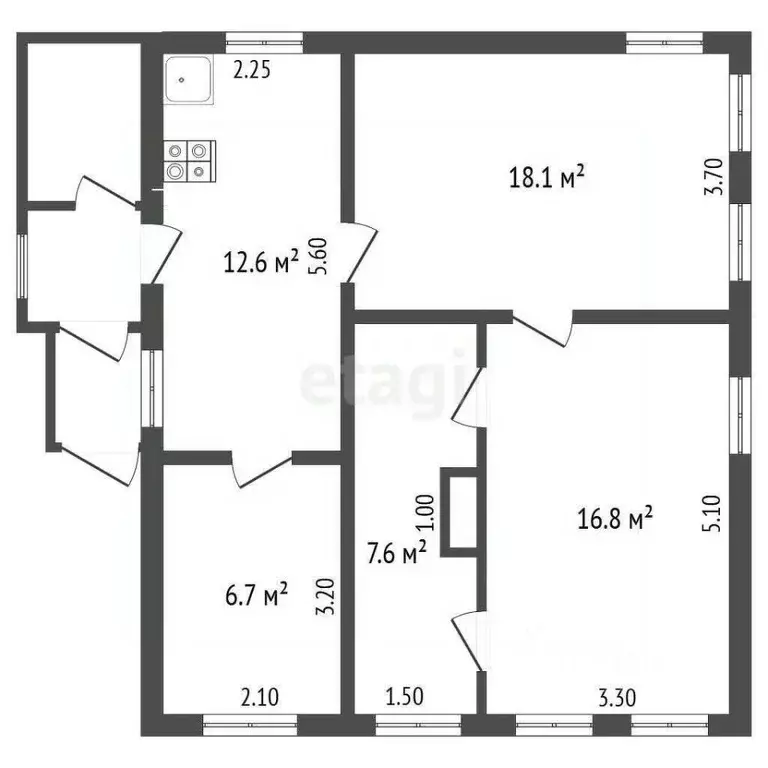 Дом в Мордовия, Саранск ул. Салтыкова-Щедрина, 14 (62 м) - Фото 1