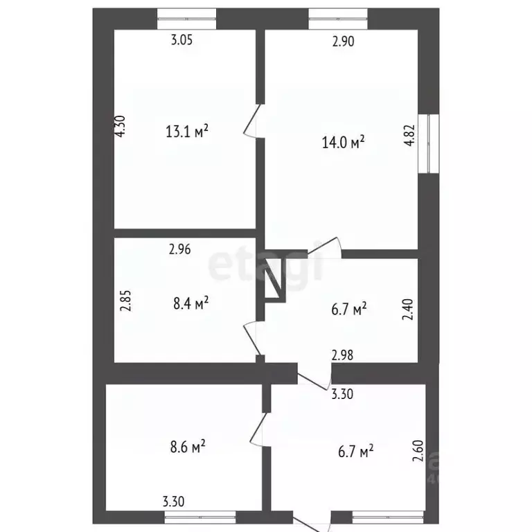 Дом в Крым, Сакский район, с. Штормовое ул. Юбилейная, 5 (60 м) - Фото 2